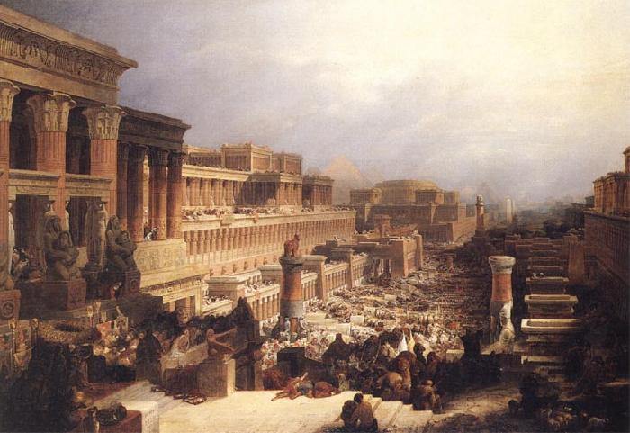 David Roberts The Israelites Leaving Egypt oil painting picture